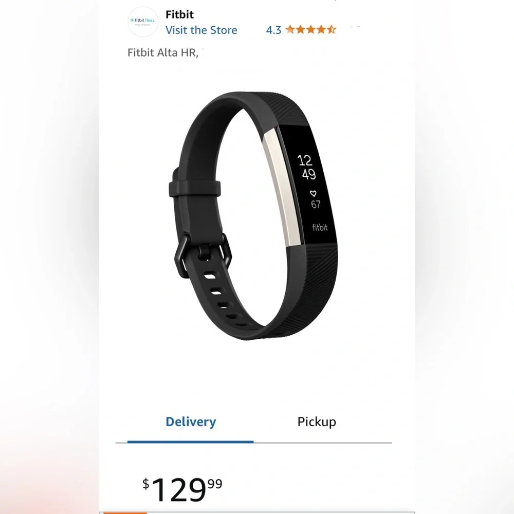 Fitbit Black Fitness Wristband S-L, includes multiple bands.